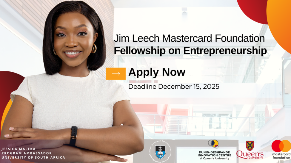 2026 Jim Leech Mastercard Foundation Fellowship on Entrepreneurship