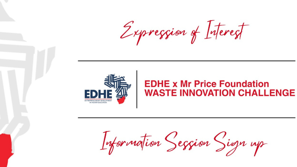 the EDHE x Mr Price Foundation Waste Management Innovation Challenge